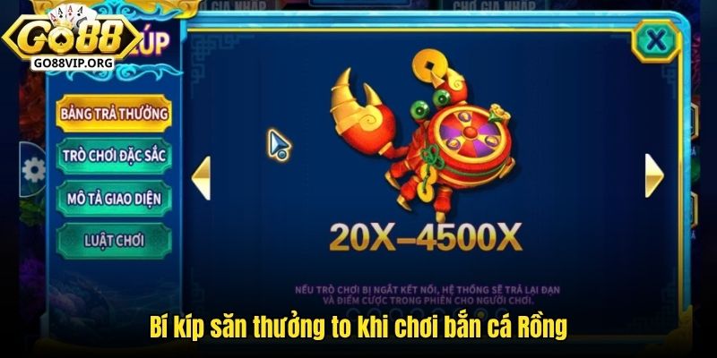 Bí kíp săn thưởng to khi chơi bắn cá rồng