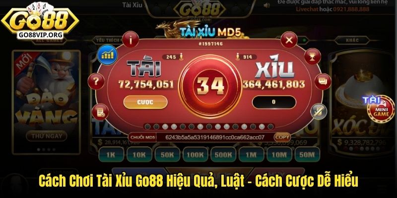Cách chơi tài xỉu GO88