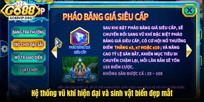 Hệ thống vũ khí hiện đại và sinh vật biển đẹp mắt
