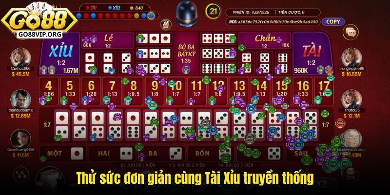 Thử sức đơn giản cùng Tài Xỉu truyền thống