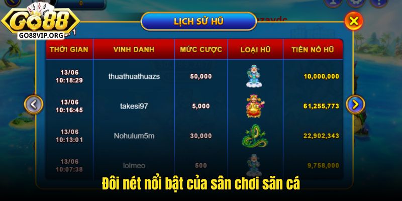 Tìm hiểu đôi nét nổi bật của sân chơi săn cá